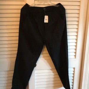 J Crew black linen blend pants